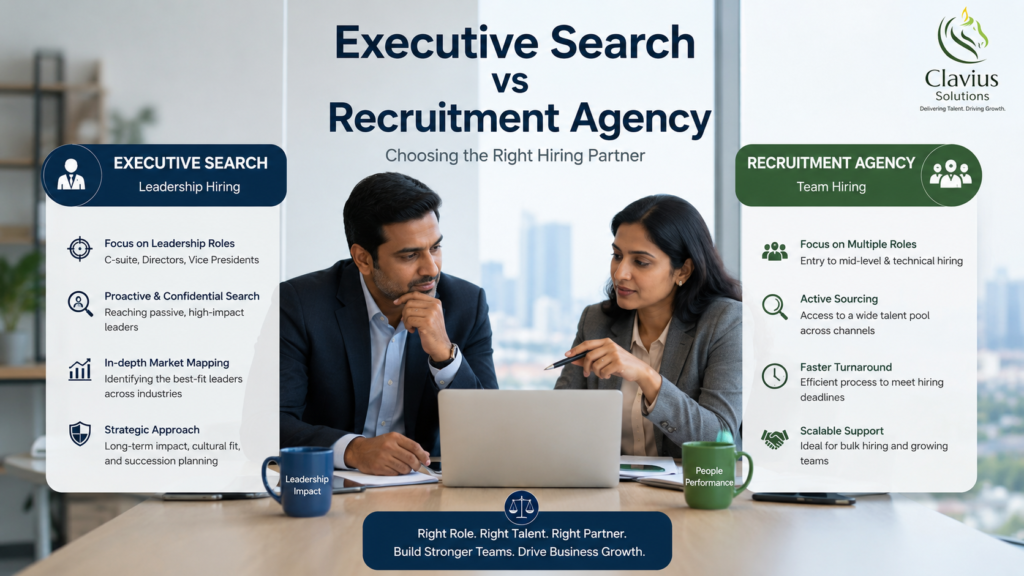 Executive Search vs Recruitment Agency: What Are The 5 Differences? 2 executive search vs recruitment agency